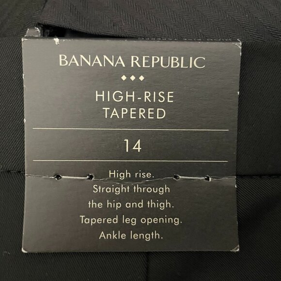 Banana Republic High Rise Pleated Front Tapered Ankle Pants Size 14 NWT - Picture 9 of 12